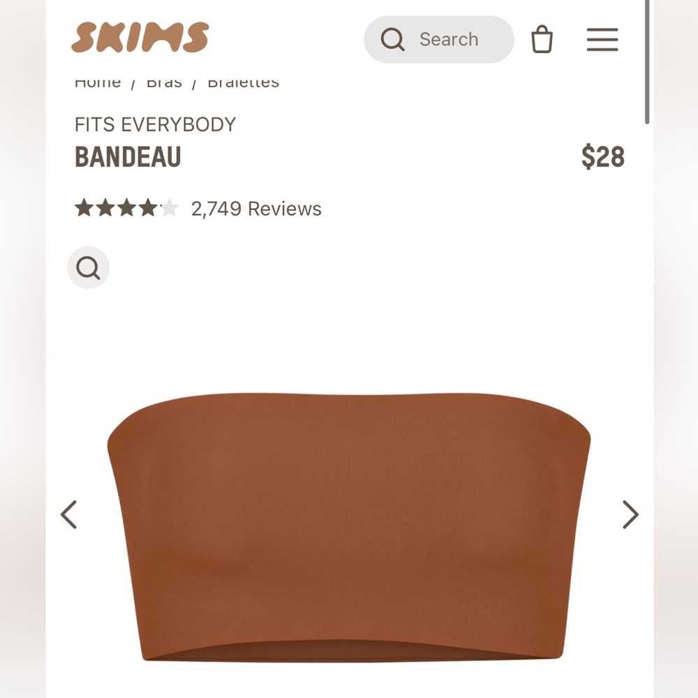 SKIMS fits everybody bandeau